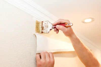 Pose de papier peint au Meix-Tiercelin — revêtements muraux et toiles de verre